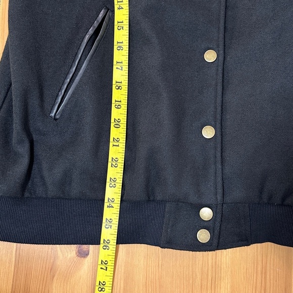 Hilary MacMillan | Vegan Leather Varsity Jacket with Feminist Embroidered Logo - Picture 9 of 9